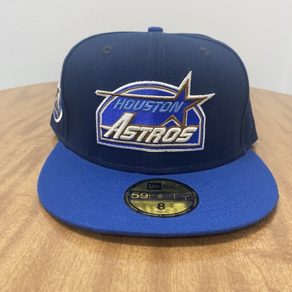 Houston Astros New‎ Era The Blues 59Fifty Fitted Hat Cap 35 Years Patch 8 NWT